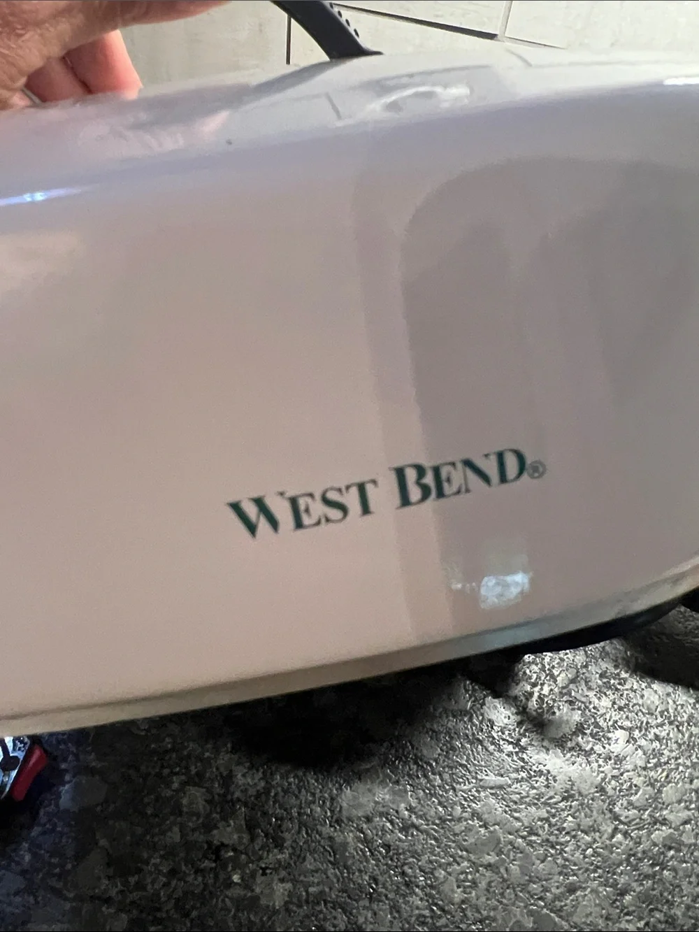 West Bend Electric Skillet - White and Teal. Fried chicken! Keep foods warm.